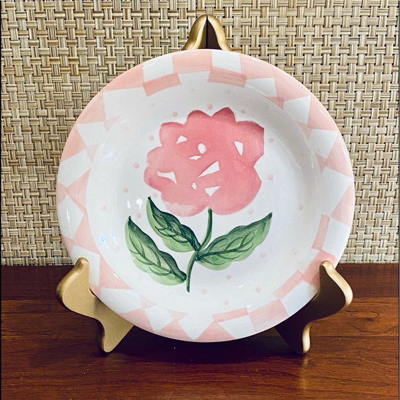 🌟HP🌟VTG 1990-2000 Set of 4 Folk Art Floral Dessert/Salad Plates - Picture 4 of 10